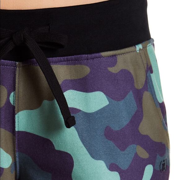 NWT DESIGNER PURPLE CAMO JOGGERS SWEATPANTS W/ EQUESTRIAN PATCHES S - Picture 4 of 7